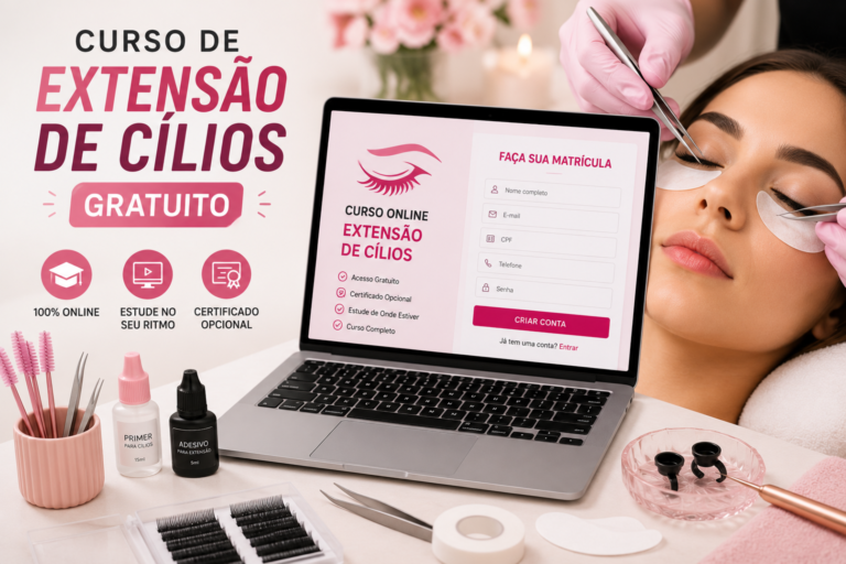 Como se Inscrever no Curso Gratuito de Extensão de Cílios