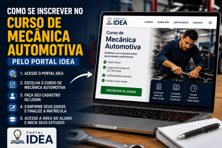 Como se Inscrever no Curso de Mecânica Automotiva