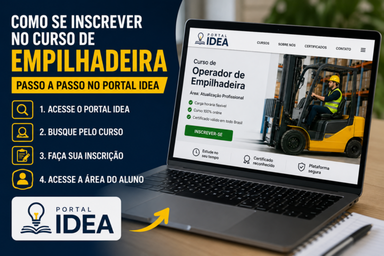 Como se inscrever no curso operador de empilhadeira? Passo a Passo