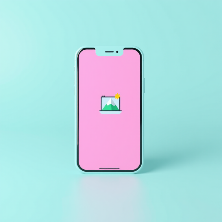 Celular mostrando o ícone de uma foto, representando a recuperação de fotos apagadas